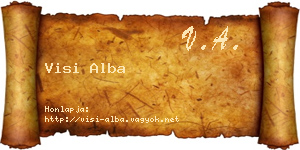 Visi Alba névjegykártya